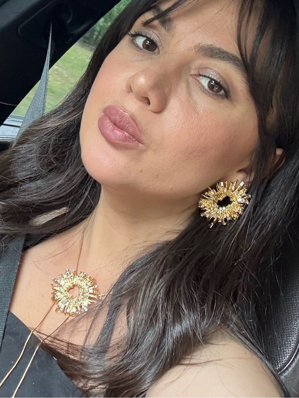 18 k Gold  Statement Hoop Earrings - Women Jewelry